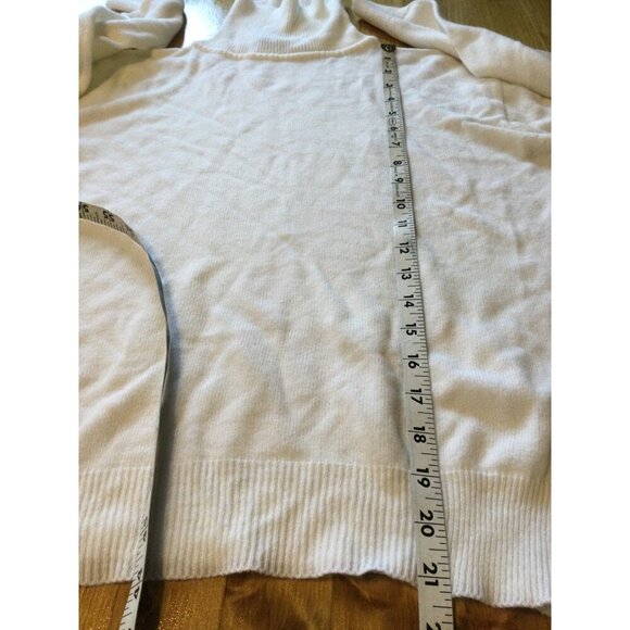 Vintage Passport 360 Off White Turtleneck Sweater M 100% Acrylic Made In Korea - Picture 7 of 7